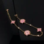 [LV]STAR AND SUN 4 MOTIF PINK MOP PINK GOLD BRACELET - Image 2