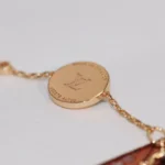 [LV]STAR AND SUN 4 MOTIF GOLD MALACHITE BRACELET - Image 4