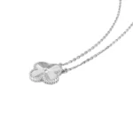[VCA]CLOVER 15MM LASER NECKLACE SILVER - Image 2