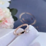 [CMT]BEE LOVE RING PINK GOLD 1 DIAMOND - Image 4