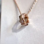 [BV]SERPENTI PEDANT DIAMOND PINK GOLD NECKLACE - Image 5