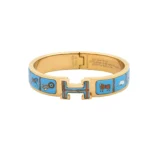 [HM]H PINK GOLD BRACELET BLUE CERAMIC
