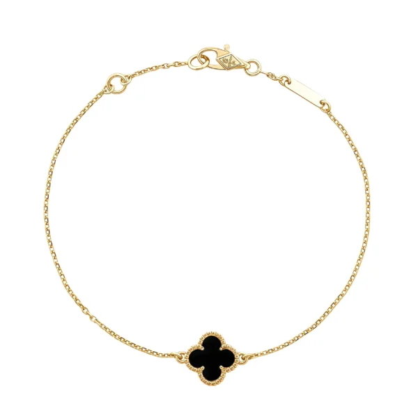[VCA]CLOVER ONYX SINGLE FLOWER BRACELET