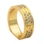 [CA]LOVE RING 5.5MM DIAMONDS PAVED - Image 6