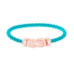 [FR]CHANCE LARGE 8 FIGURE BUCKLE HALF DIAMOND BRACELET ROSE GOLD - Image 5