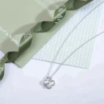 [VCA]CLOVER  15MM DIAMOND LASER NECKLACE SILVER - Image 6