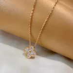 [VCA]CLOVER 15MM DIAMOND SINGLE FLOWER NECKLACE - Image 5