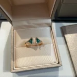 [BV]DREAM MALACHITE DIAMOND OPEN RING - Image 7