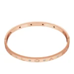 [BV]ZERO 1 PINK GOLD 12 DIAMONDS BRACELET - Image 4