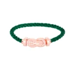 [FR]CHANCE LARGE 8 FIGURE BUCKLE HALF DIAMOND BRACELET ROSE GOLD - Image 11