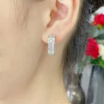 [CA]LOVE 5.5MM DIAMOND PAVED EARRINGS