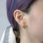 [VCA]CLOVER MEDIUM 1 MOTIFS LASER EARRINGS - Image 6