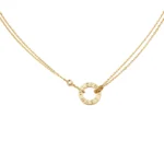 [CA]LOVE NECKLACE 16MM 2 DIAMONDS