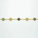 [VCA]CLOVER 5 MOTIF GRAY MOP DIAMOND BRACELET - Image 5