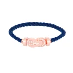 [FR]CHANCE LARGE 8 FIGURE BUCKLE HALF DIAMOND BRACELET ROSE GOLD - Image 9