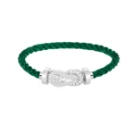 [FR]CHANCE LARGE 8 FIGURE BUCKLE HALF DIAMOND BRACELET SILVER - Image 13