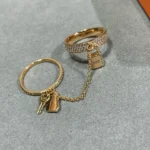 [HM]HM KELLY CLOCHETTE DOUBLE RING IN  WITH DIAMONDS - Image 5