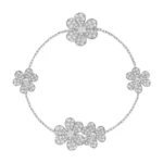 [VCA]FRIVOLE SILVER 5 FLOWERS BRACELET