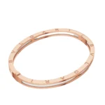 [BV]ZERO 1 PINK GOLD WITH WHITE CERAMIC BRACELET - Image 4