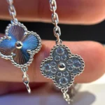 [VCA]CLOVER 5 MOTIF SILVER DIAMOND BRACELET - Image 7