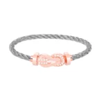 [FR]CHANCE LARGE 8 FIGURE BUCKLE HALF DIAMOND BRACELET ROSE GOLD
