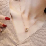 [BV]ZERO 1 PINK GOLD NECKLACE - Image 5