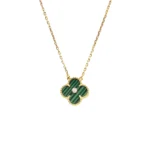 [VCA]CLOVER 15MM DIAMOND TURQUOISE NECKLACE