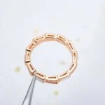 [BV]SERPENTI RING PINK GOLD DIAMOND MOP 3MM - Image 6