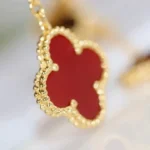 [VCA]CLOVER  2 MOTIF  TIGER EYE CARNELIAN EARRINGS - Image 8