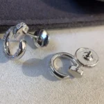 [CA]JUSTE EARRINGS SILVER DIAMONDS - Image 2