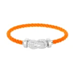 [FR]CHANCE LARGE 8 FIGURE BUCKLE HALF DIAMOND BRACELET SILVER - Image 5