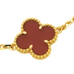 [VCA]CLOVER 5 MOTIFS CARNELIAN DIAMOND BRACELET - Image 4