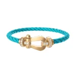[FR]FORCE LARGE HORSESHOE HALF DIAMOND BRACELET GOLD - Image 6