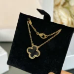 [VCA]CLOVER ROCK CRYSTAL GOLD NECKLACE - Image 2