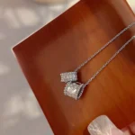 [VCA]PERLEE DOUBLE PENDANT SILVER DIAMOND NECKLACE - Image 6