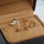 [CA]JUSTE EARRINGS 12.75MM PINK GOLD DIAMOND - Image 5