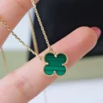 [VCA]CLOVER 15MM MALACHITE SINGLE FLOWER  NECKLACE - Image 6