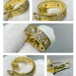 [CA]LOVE 5.5MM DIAMOND PAVED EARRINGS - Image 6