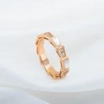 [BV]SERPENTI RING PINK GOLD DIAMOND MOP 3MM - Image 9