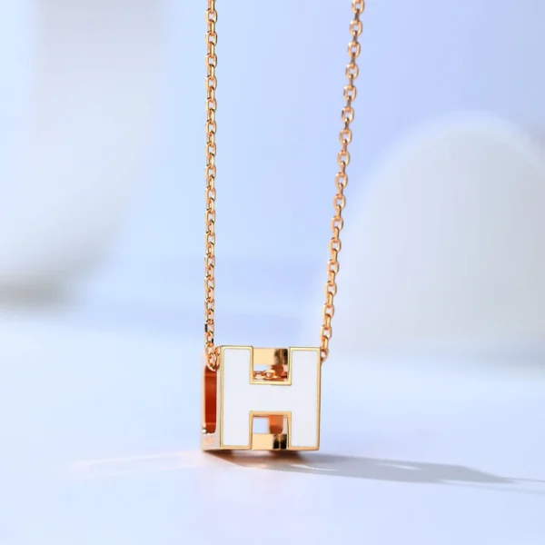 [HM]H CAGE PINK GOLD NECKLACE