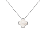 [VCA]CLOVER MEDIUM SILVER WHITE MOP NECKLACE - Image 3