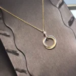 [CA]TRINITY SILVER GOLD PINK GOLD NECKLACE - Image 3