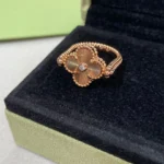 [VCA]CLOVER RIVERSIBLE ROSE GOLD RING - Image 5