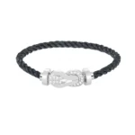 [FR]CHANCE LARGE 8 FIGURE BUCKLE HALF DIAMOND BRACELET SILVER - Image 12