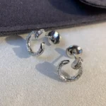 [CA]JUSTE EARRINGS SILVER DIAMONDS - Image 3