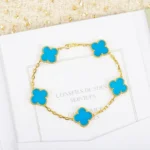 [VCA]CLOVER 5 MOTIFS SAPPHIRE BRACELET - Image 2