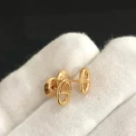[HM]CHAINE SMALL EARRINGS GOLD AND SILVER - Image 3