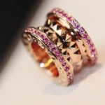 [BV]ZERO 1 ROCK PINK GOLD PINK DIAMOND NECKLACE - Image 4