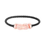 [FR]CHANCE LARGE 8 FIGURE BUCKLE HALF DIAMOND BRACELET ROSE GOLD - Image 7