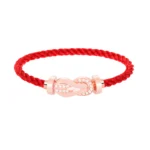 [FR]CHANCE LARGE 8 FIGURE BUCKLE HALF DIAMOND BRACELET ROSE GOLD - Image 4